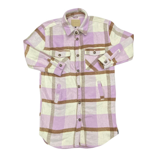 Jacket Shirt By Blanknyc In Brown & Purple, Size:M