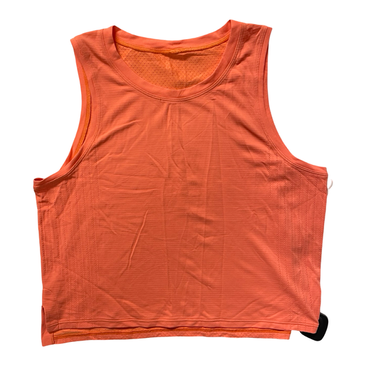 Athletic Tank Top By Lululemon In Orange, Size:10