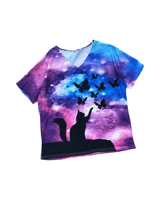 Top Ss By Clothes Mentor In Blue & Pink, Size:L