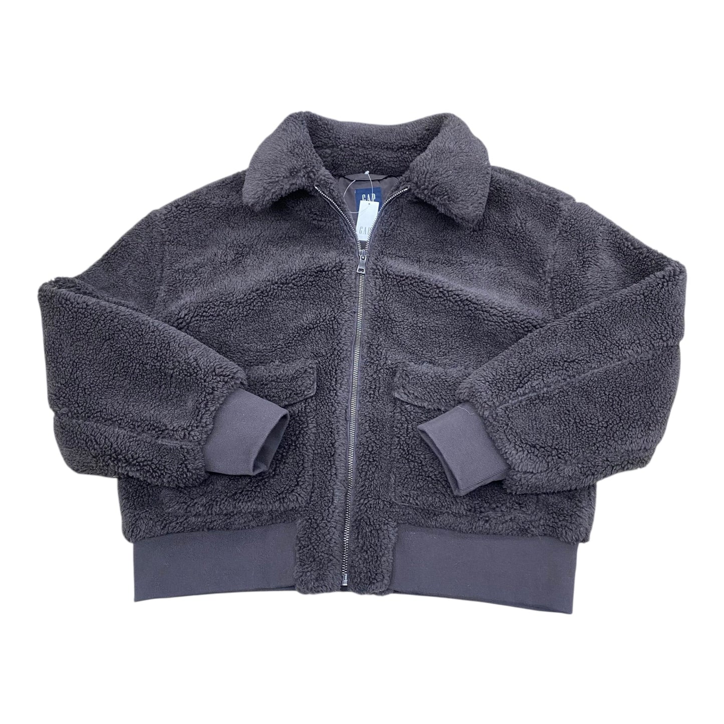 Coat Faux Fur & Sherpa By Gap In Brown, Size:L