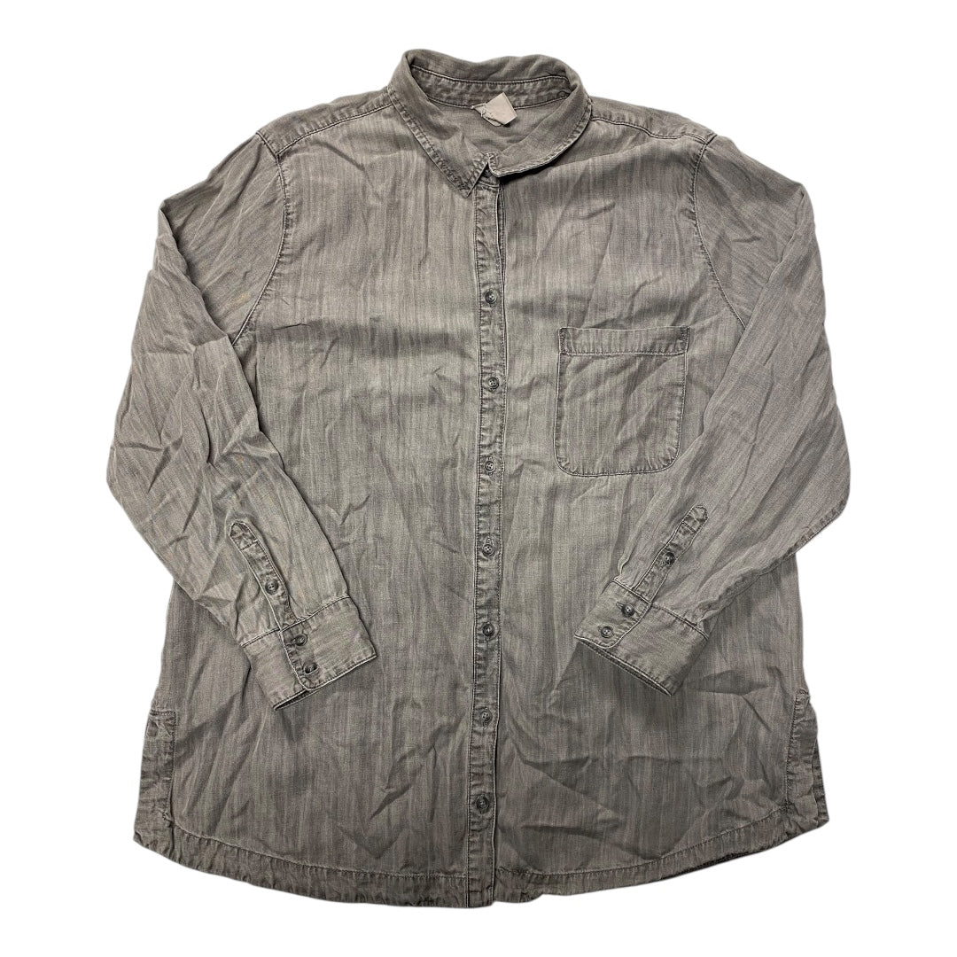 Top Ls By Chicos In Grey, Size:16