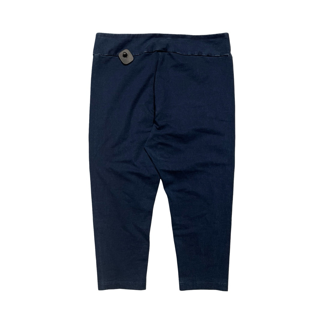 Pants Cropped By Pure Jill In Blue Denim, Size:L