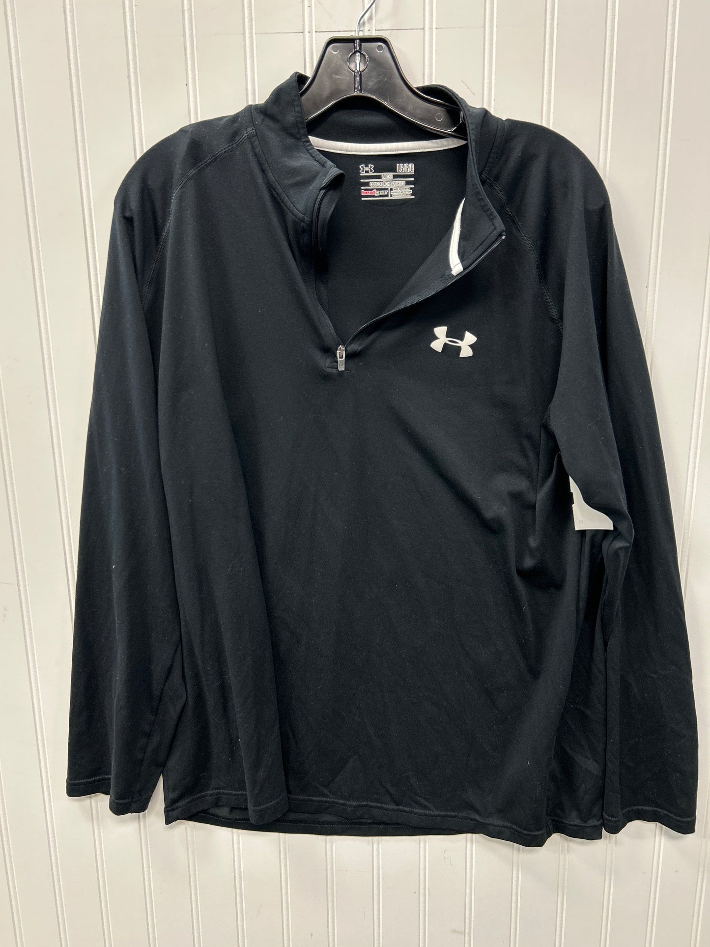 Athletic Top Ls Collar By Under Armour In Black, Size:L