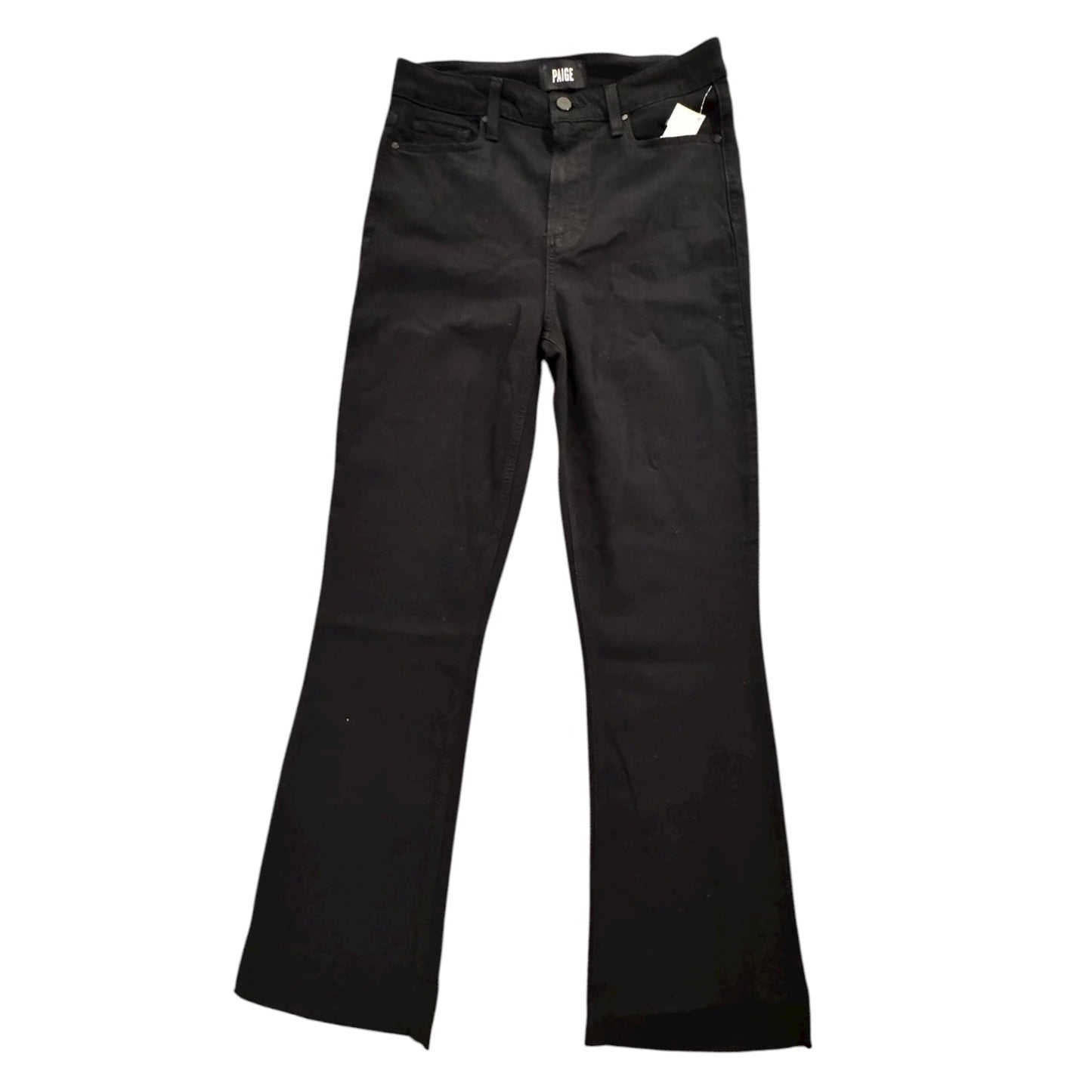 Jeans Flared By Paige In Black Denim, Size:8