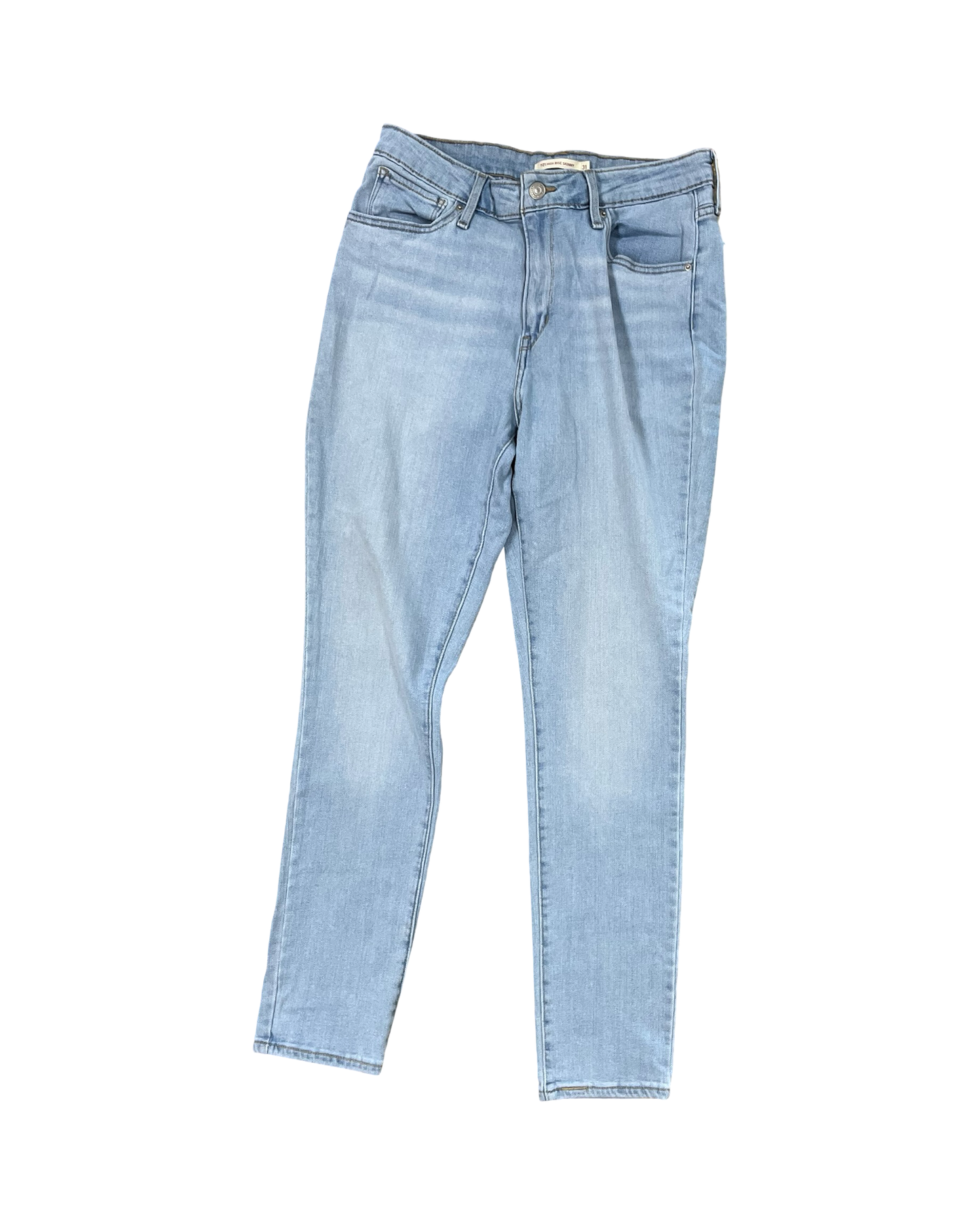 Jeans Skinny By Levis In Blue Denim, Size:12
