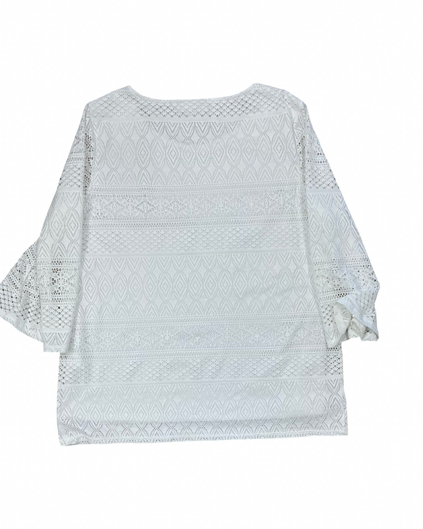 Top 3/4 Sleeve By Dana Buchman In White, Size:M