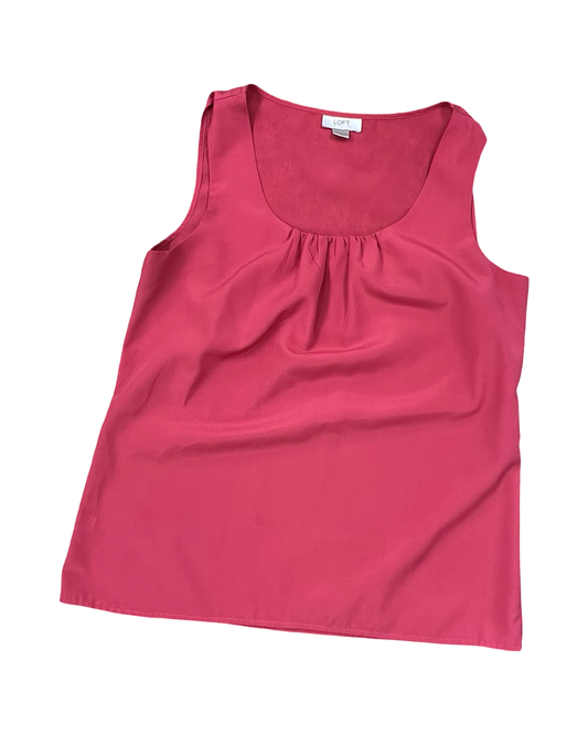 Top Sleeveless By Loft In Red, Size:M
