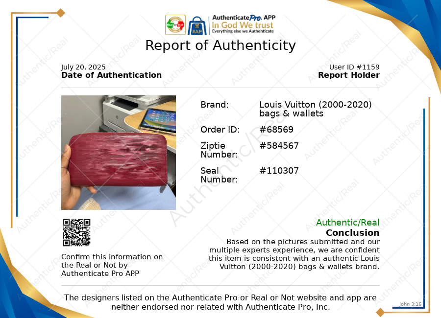 Wallet Luxury Designer By Louis Vuitton, Size: Medium