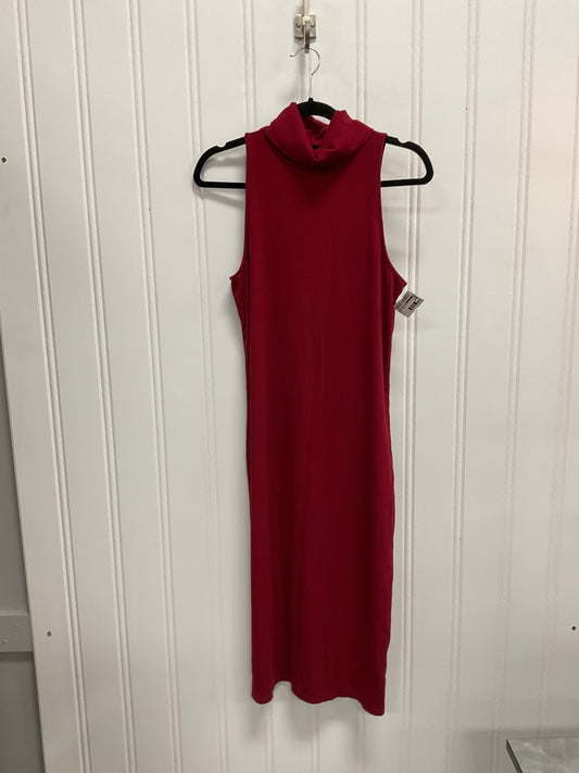 Dress Casual Midi By Banana Republic In Red, Size:M