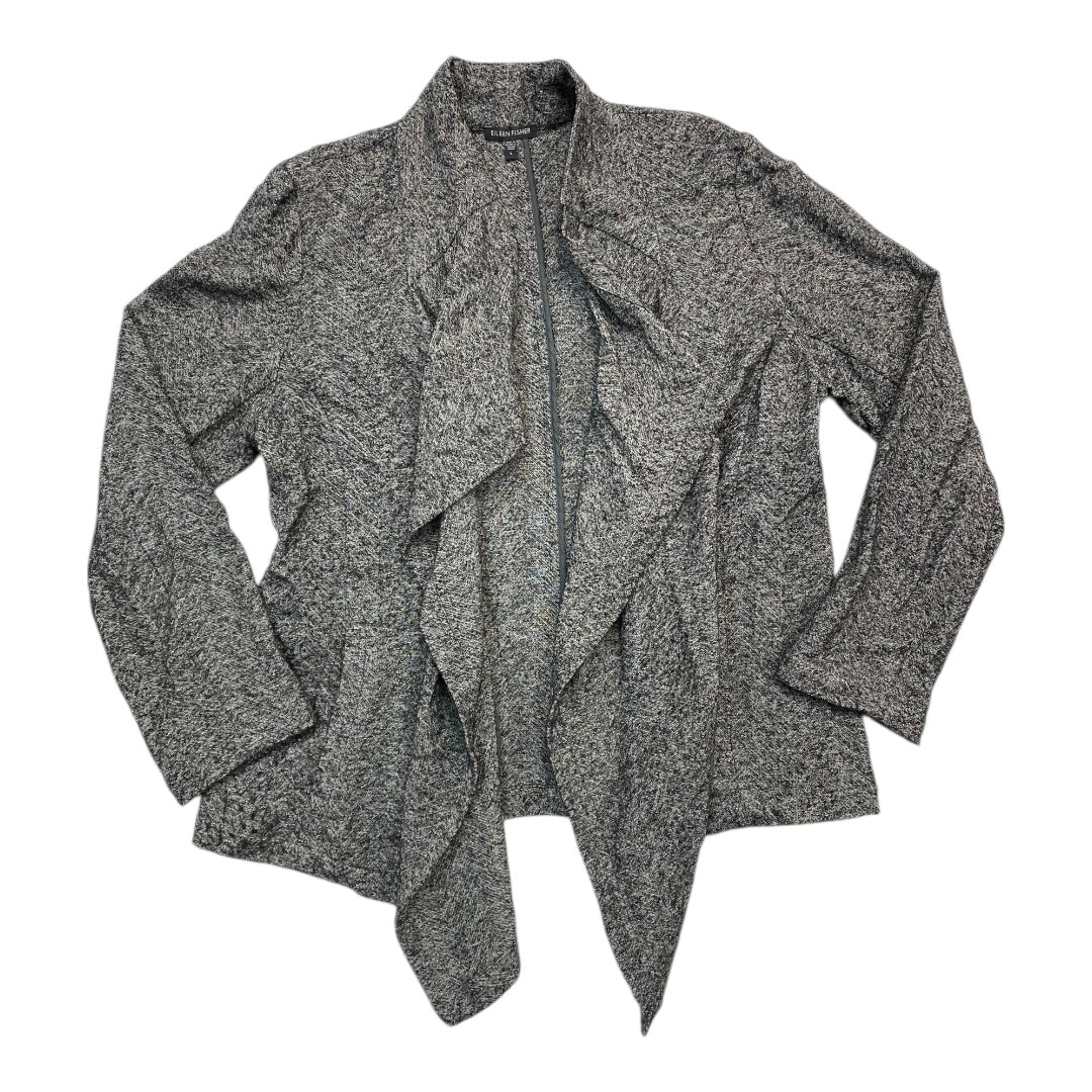 Blazer Designer By Eileen Fisher In Black & Cream, Size:L