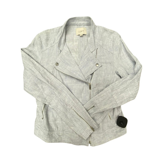 Jacket Moto By Loft In Blue, Size:Xs