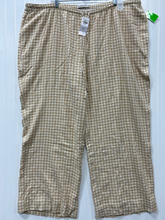 Pants Linen By Abercrombie And Fitch In Tan, Size:1X