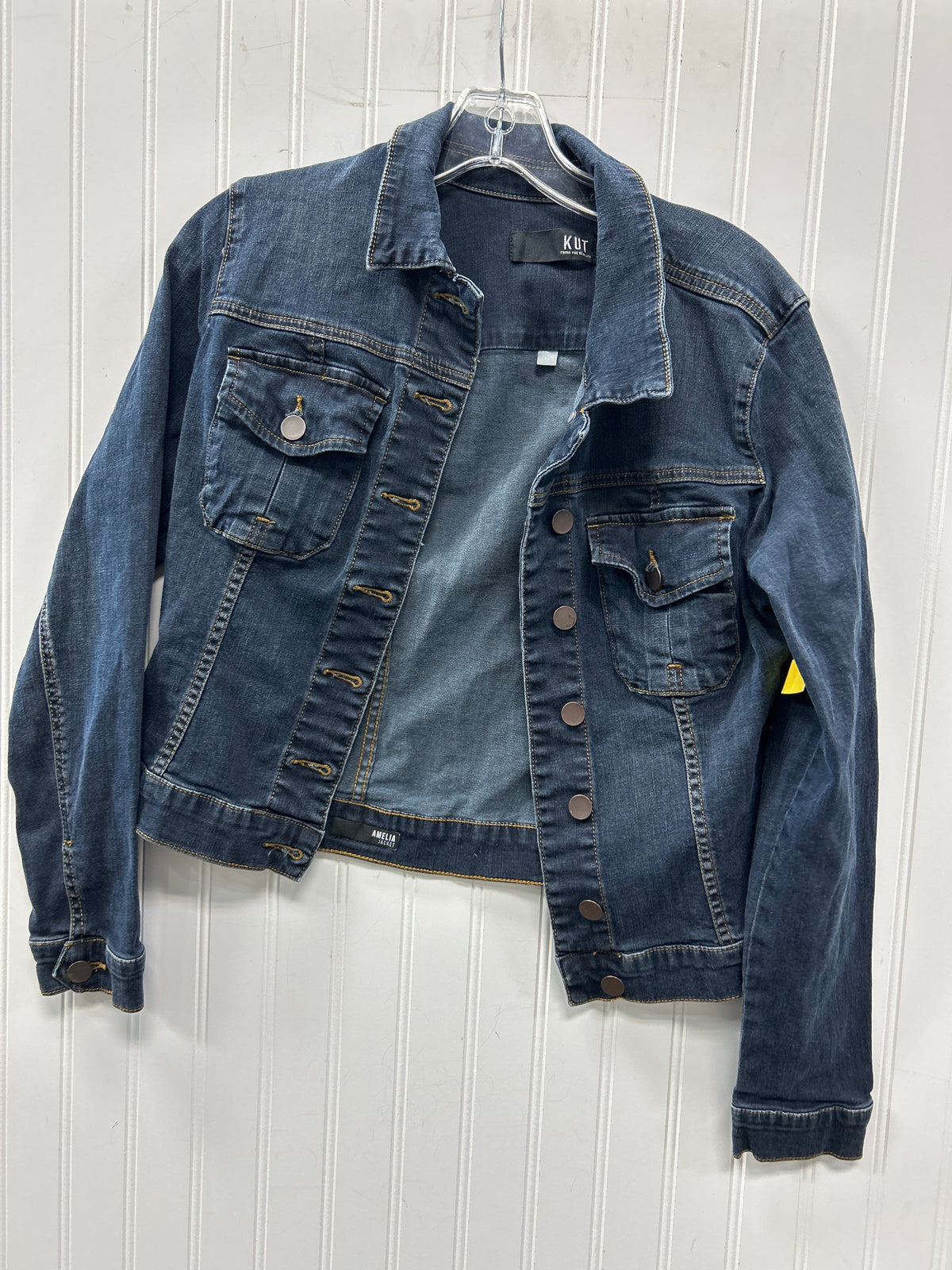 Jacket Denim By Kut In Blue Denim, Size:M