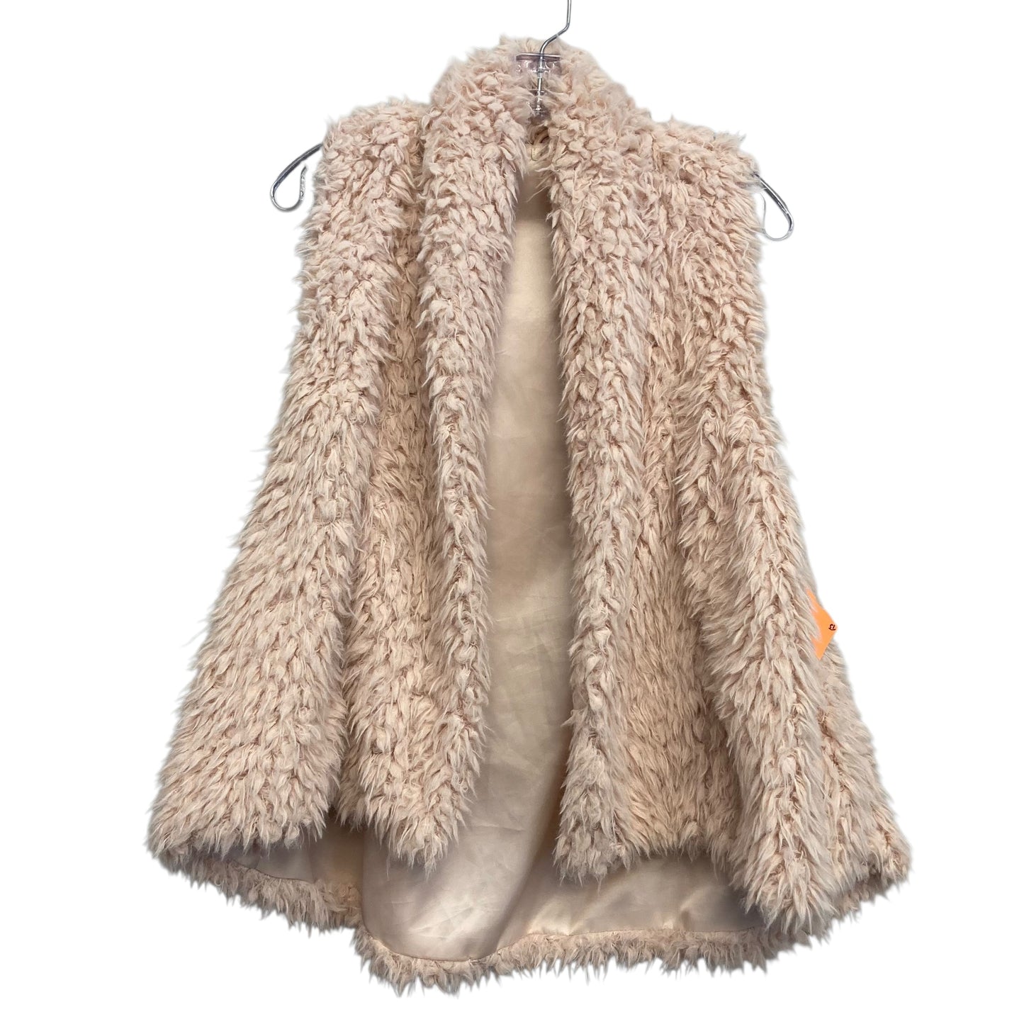 Vest Faux Fur & Sherpa By En Creme In Tan, Size:M
