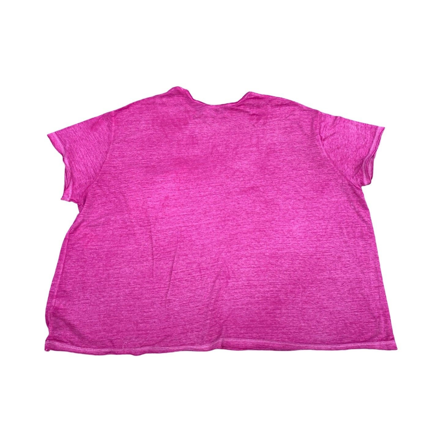 Top Ss Basic By Zenana In Pink, Size:L