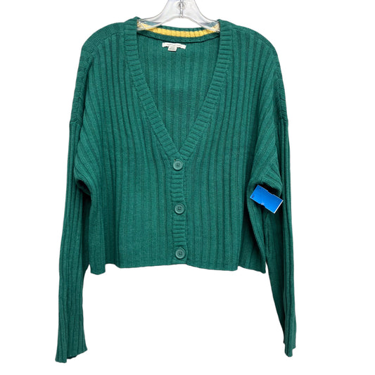 Sweater Cardigan By American Eagle In Green, Size:L