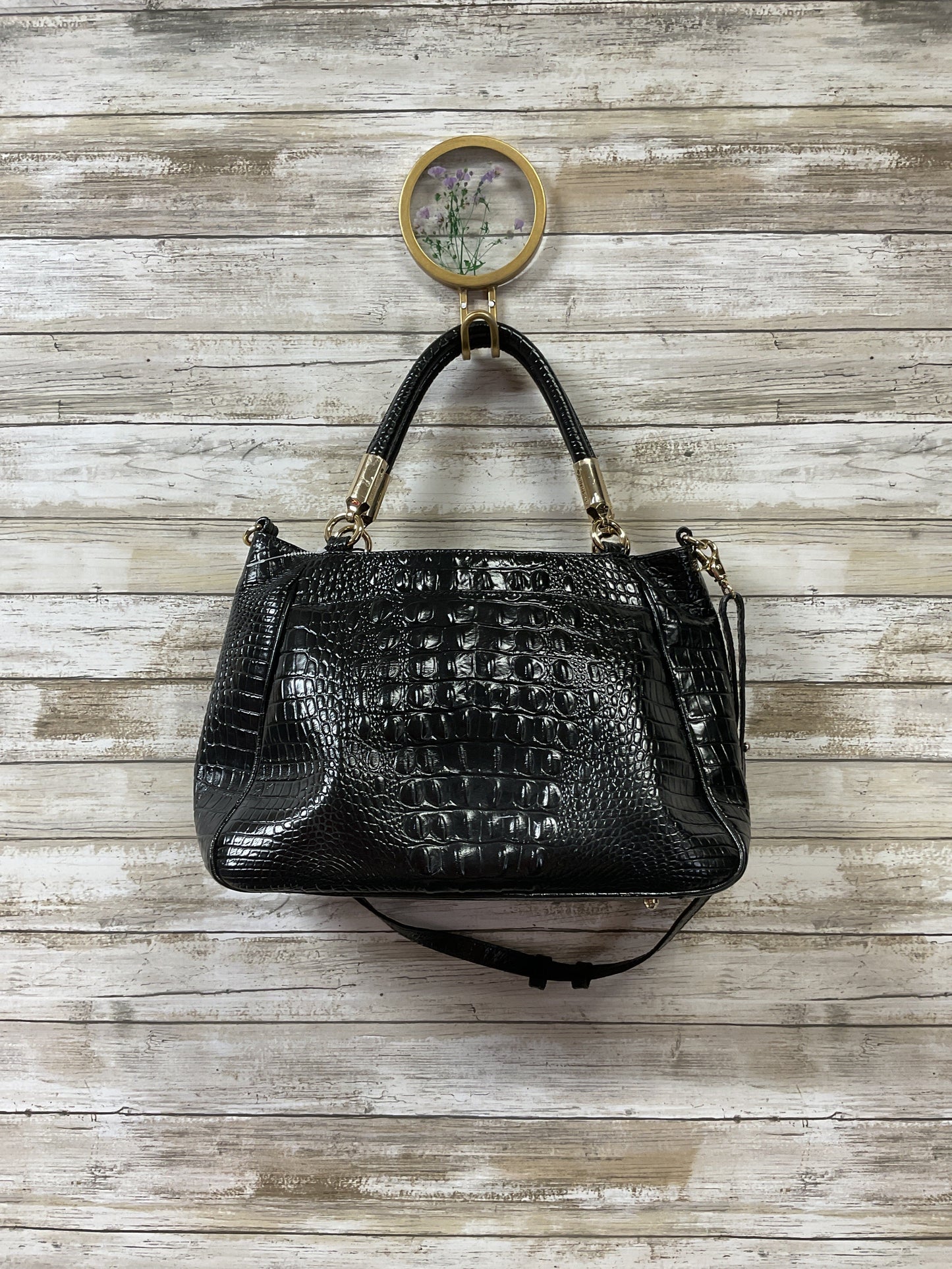 Handbag Designer By Brahmin In Black, Size:Medium
