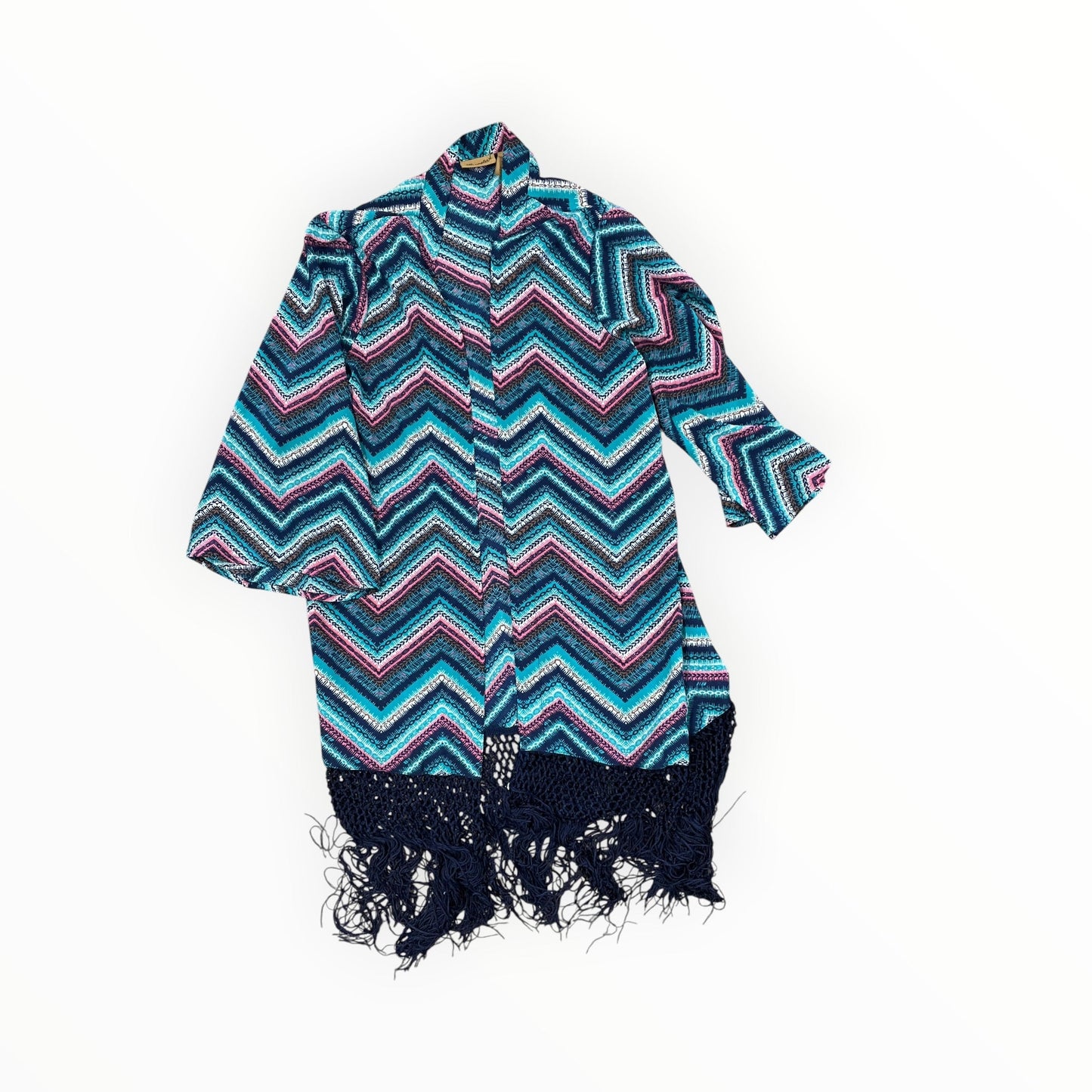 Cardigan By Wrangler In Teal, Size:L