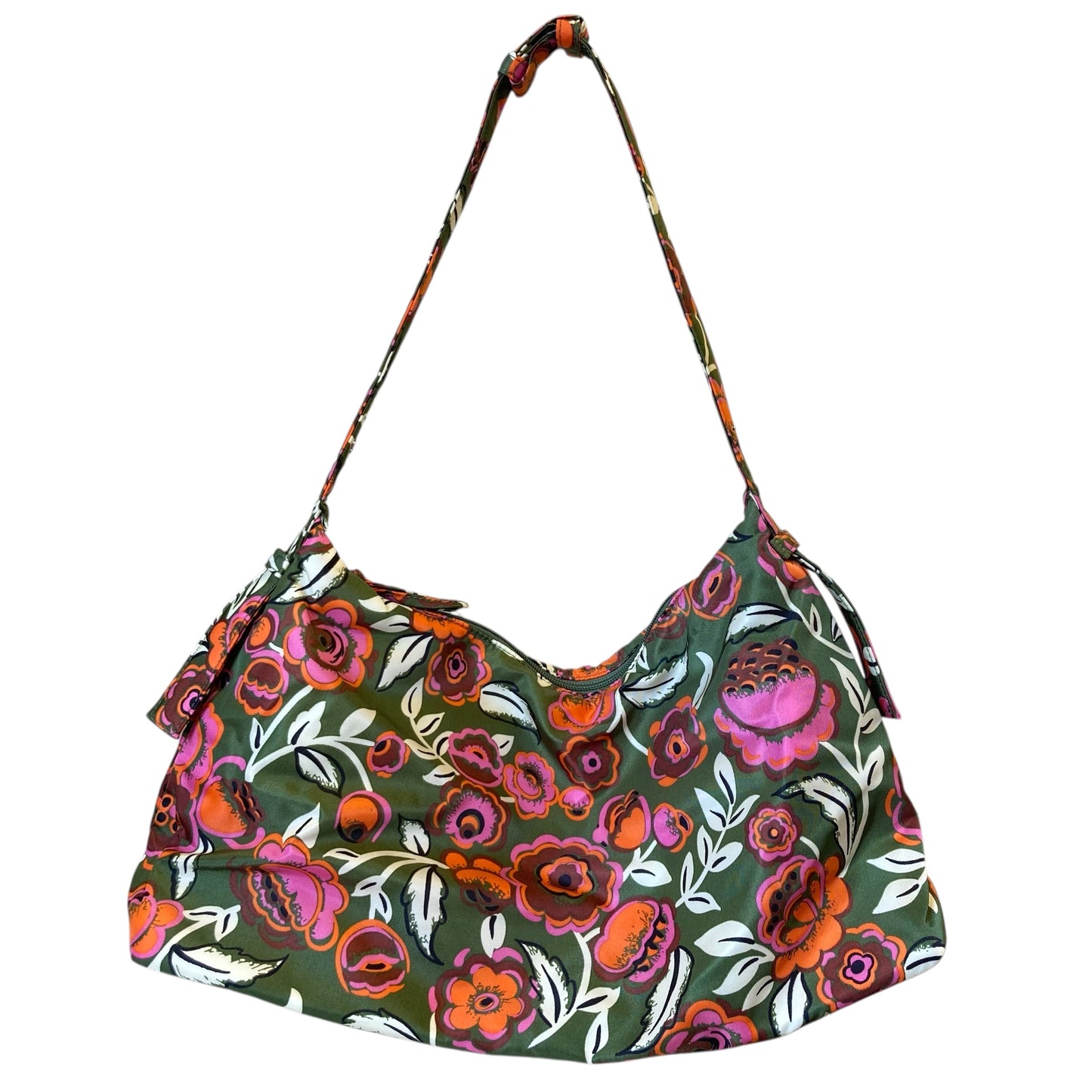 Handbag By Vera Bradley In Green & Orange, Size:Large