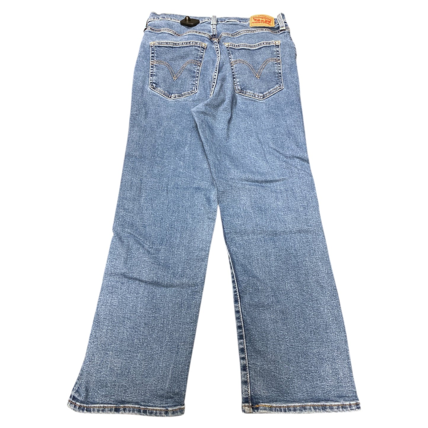 Jeans Straight By Levis In Blue Denim, Size:12