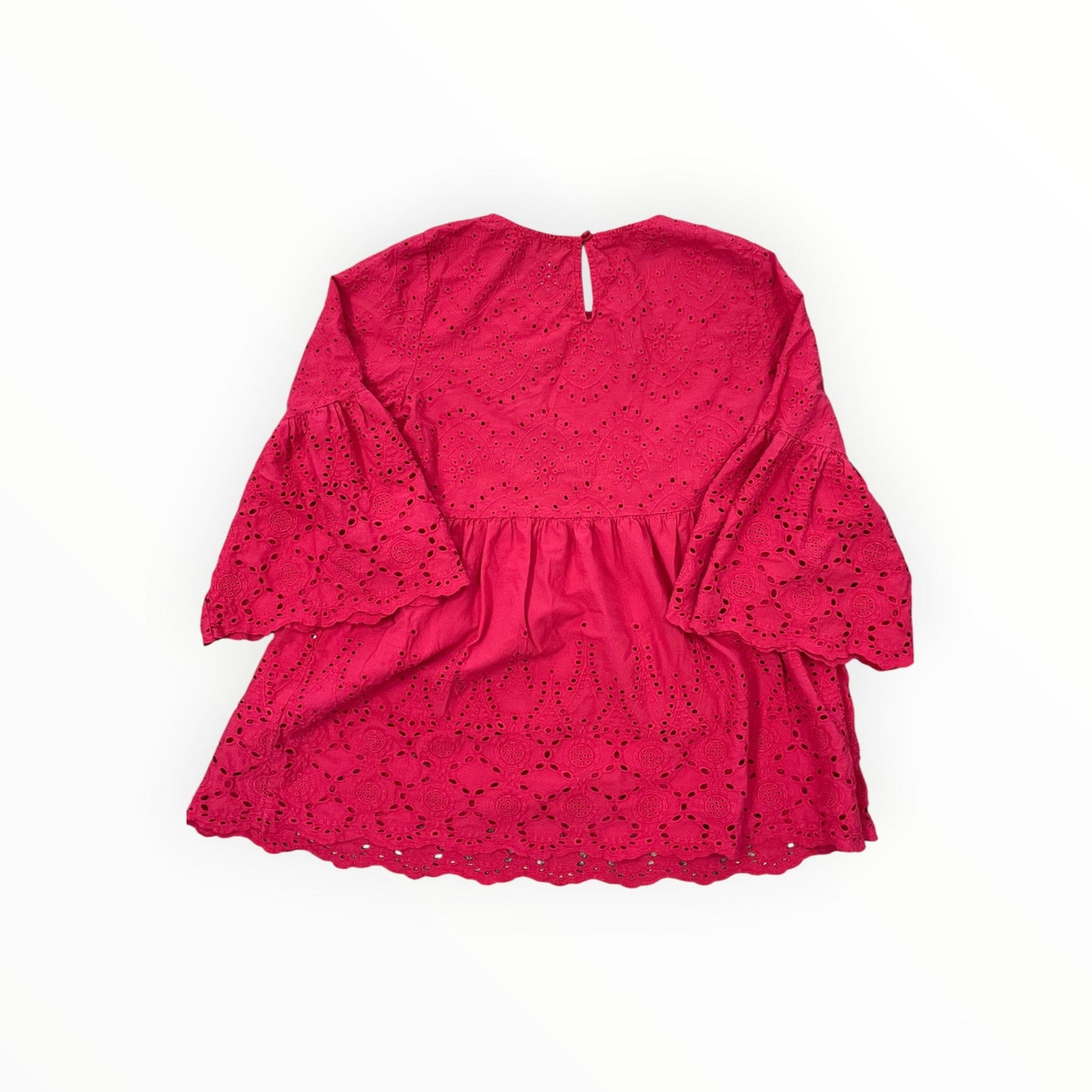 Top 3/4 Sleeve By Cal Style In Red, Size:M