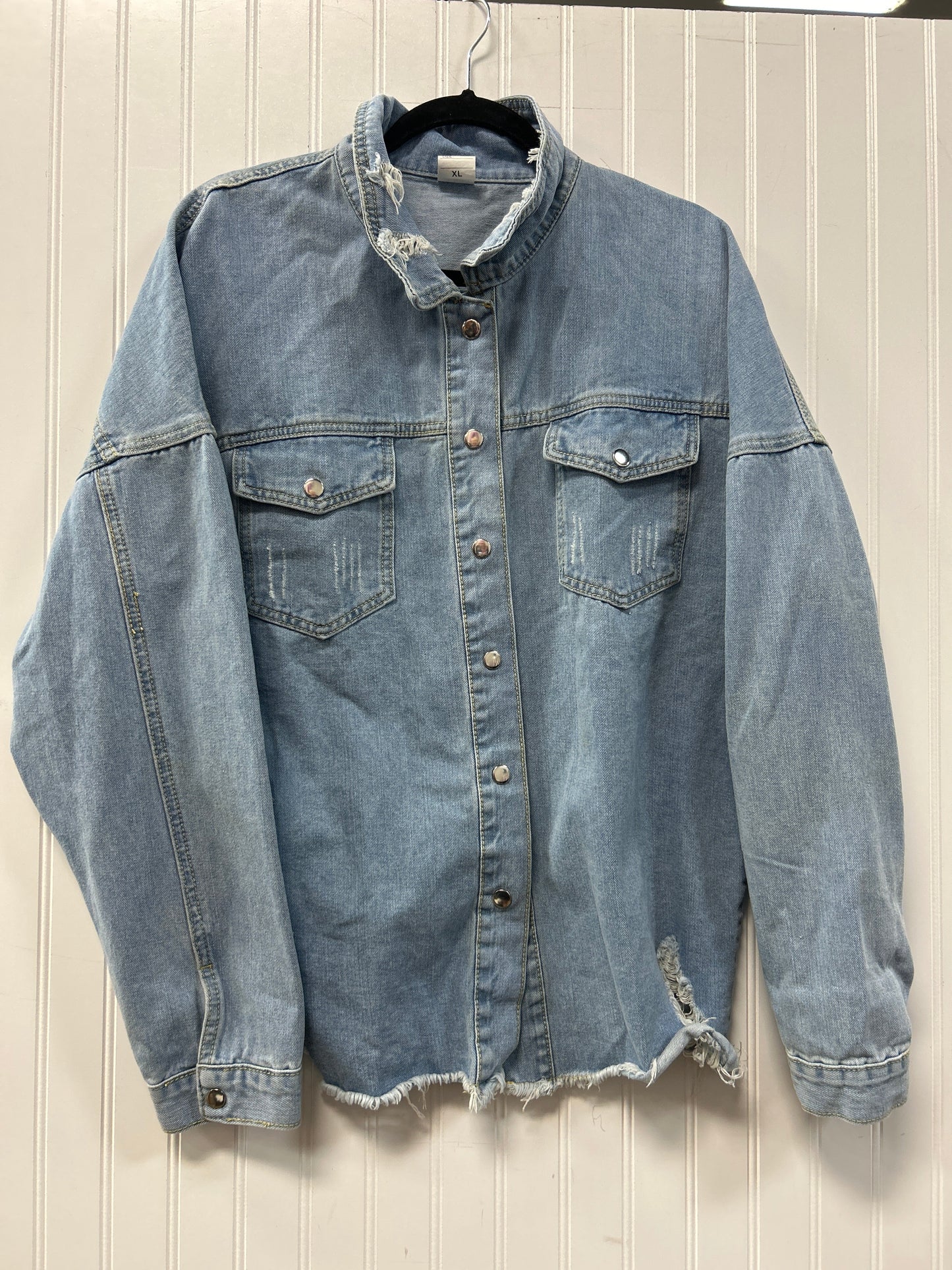 Jacket Denim By Clothes Mentor In Blue Denim, Size:Xl