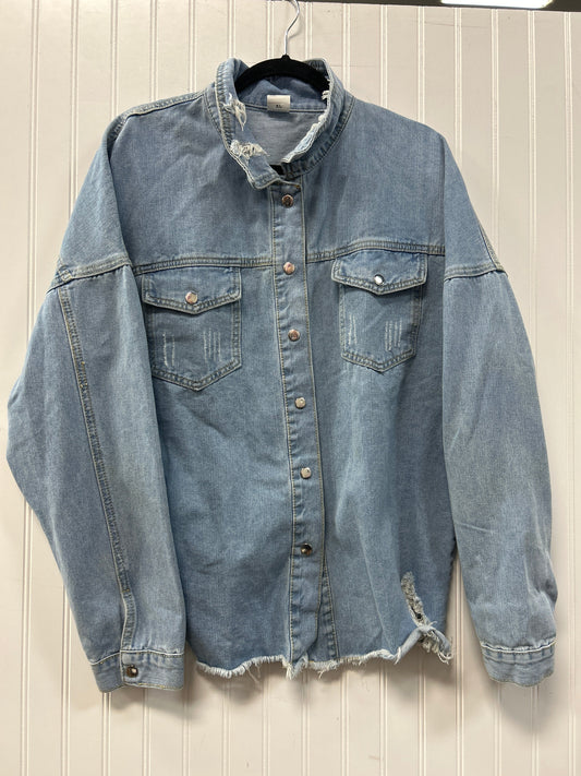 Jacket Denim By Clothes Mentor In Blue Denim, Size:Xl
