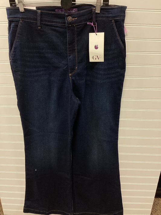 Jeans Wide Leg By Gloria Vanderbilt In Blue Denim, Size:16
