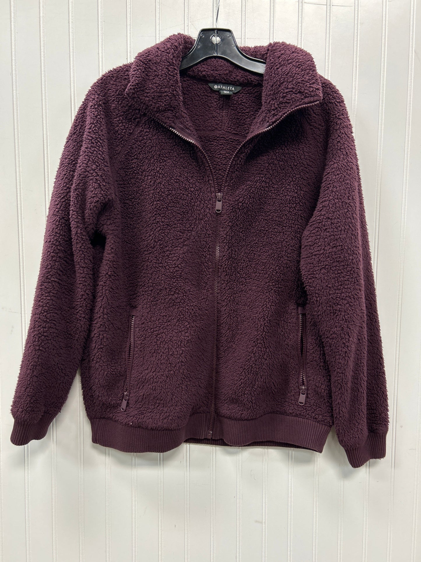 Athletic Jacket By Athleta In Purple, Size:M
