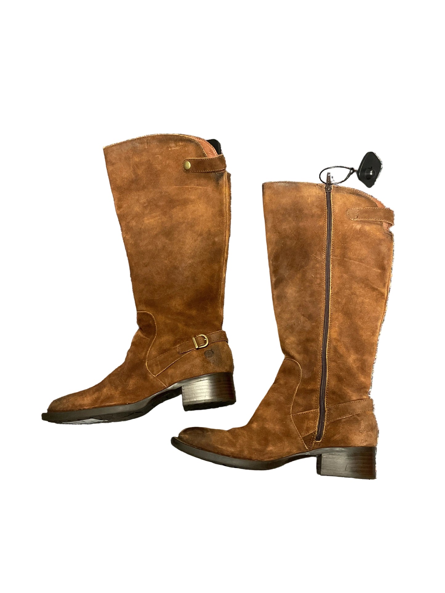 Boots Knee Flats By Born In Brown, Size:7.5