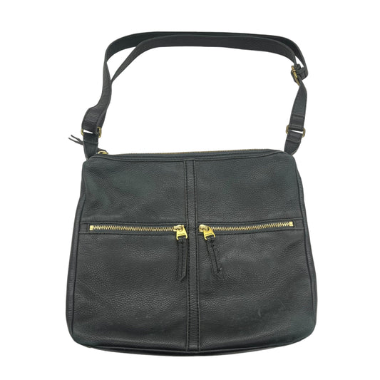 Handbag Leather By Fossil In Black, Size:Medium