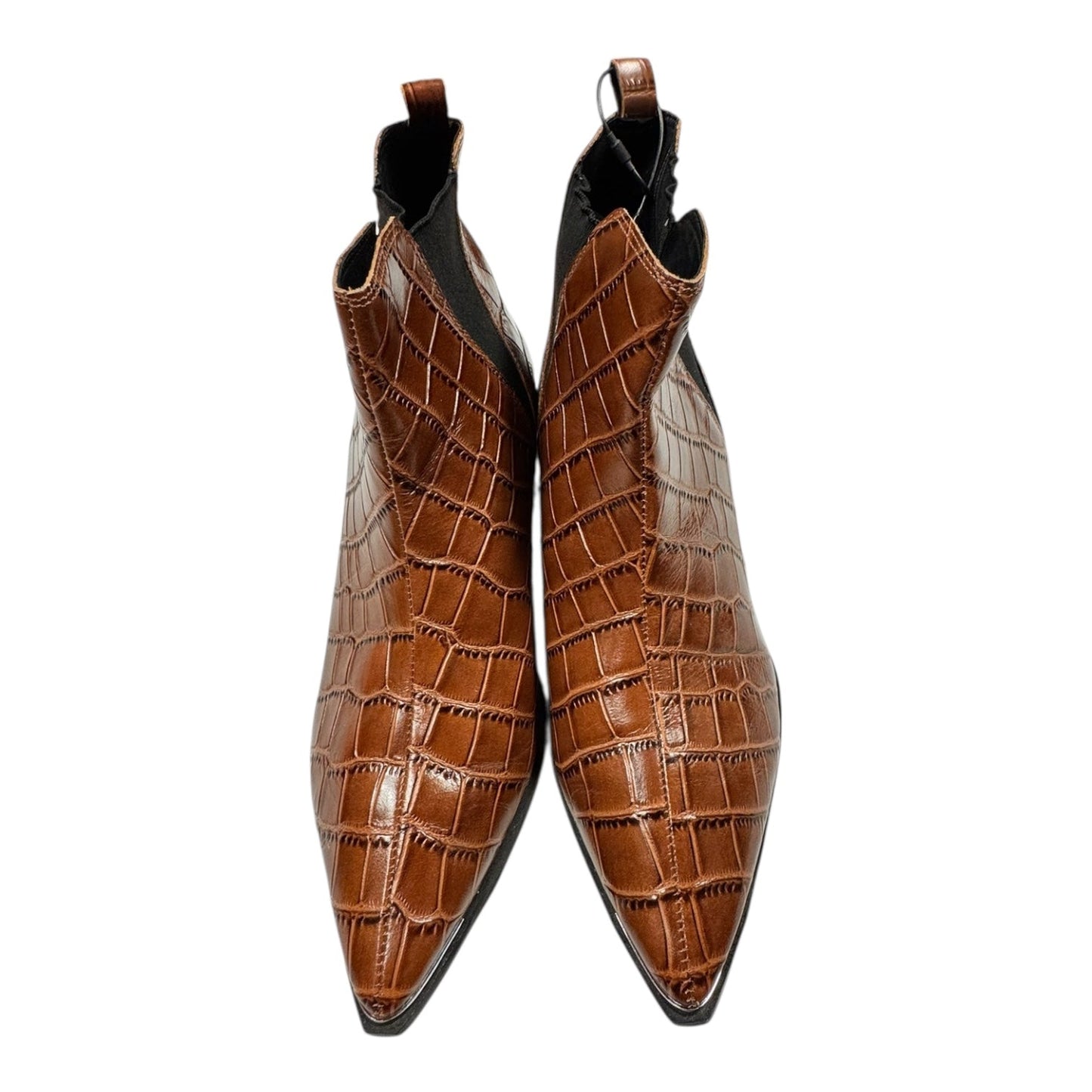 Boots Ankle Heels By Marc Fisher In Brown, Size:10