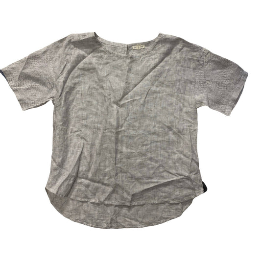 Top Ss Designer By Eileen Fisher In Brown & White, Size:Mp