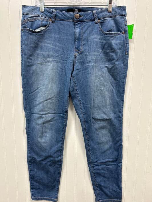 Jeans Skinny By 1822 Denim In Blue Denim, Size:14