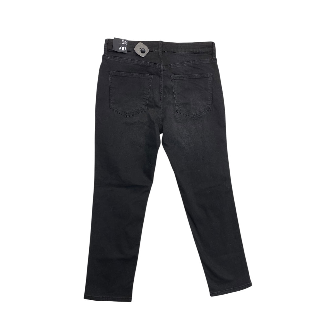 Jeans Boyfriend By Kut In Black Denim, Size:6