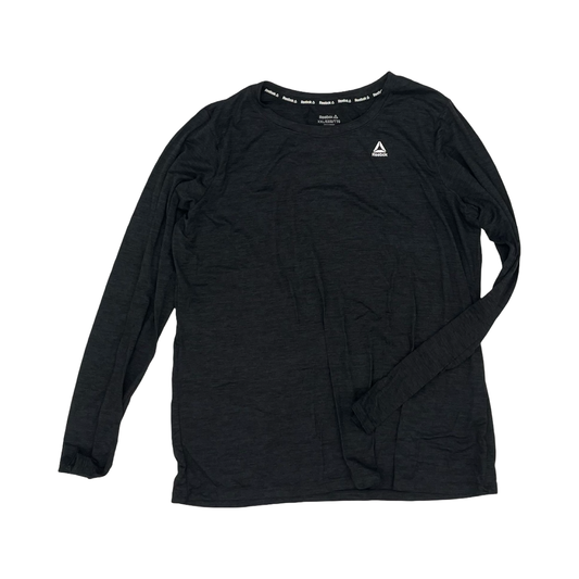 Athletic Top Ls Crewneck By Reebok In Black, Size:Xxl