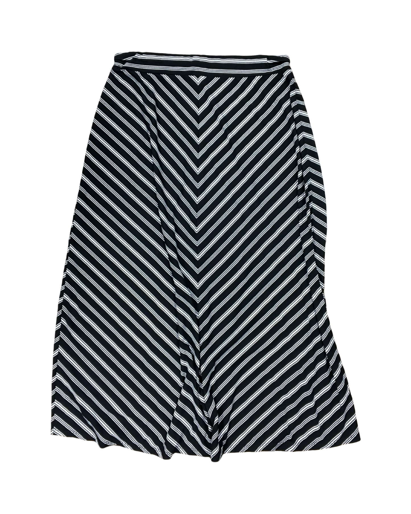 Skirt Maxi By Faded Glory In Black & White, Size:1X