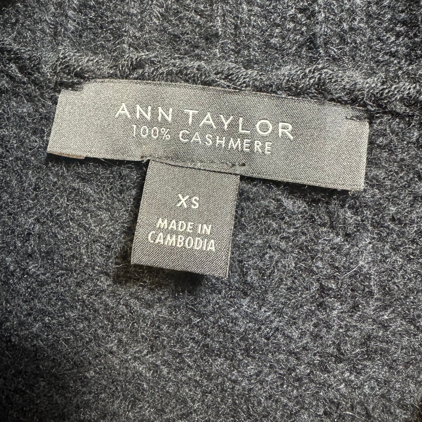 Sweater Cashmere By Ann Taylor In Black, Size: Xs