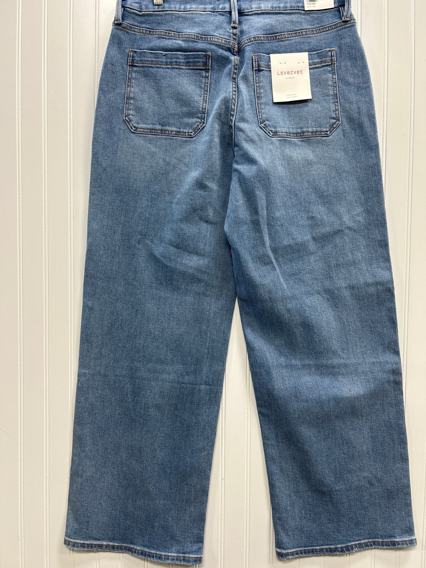 Jeans Wide Leg By Vervet In Blue Denim, Size:12