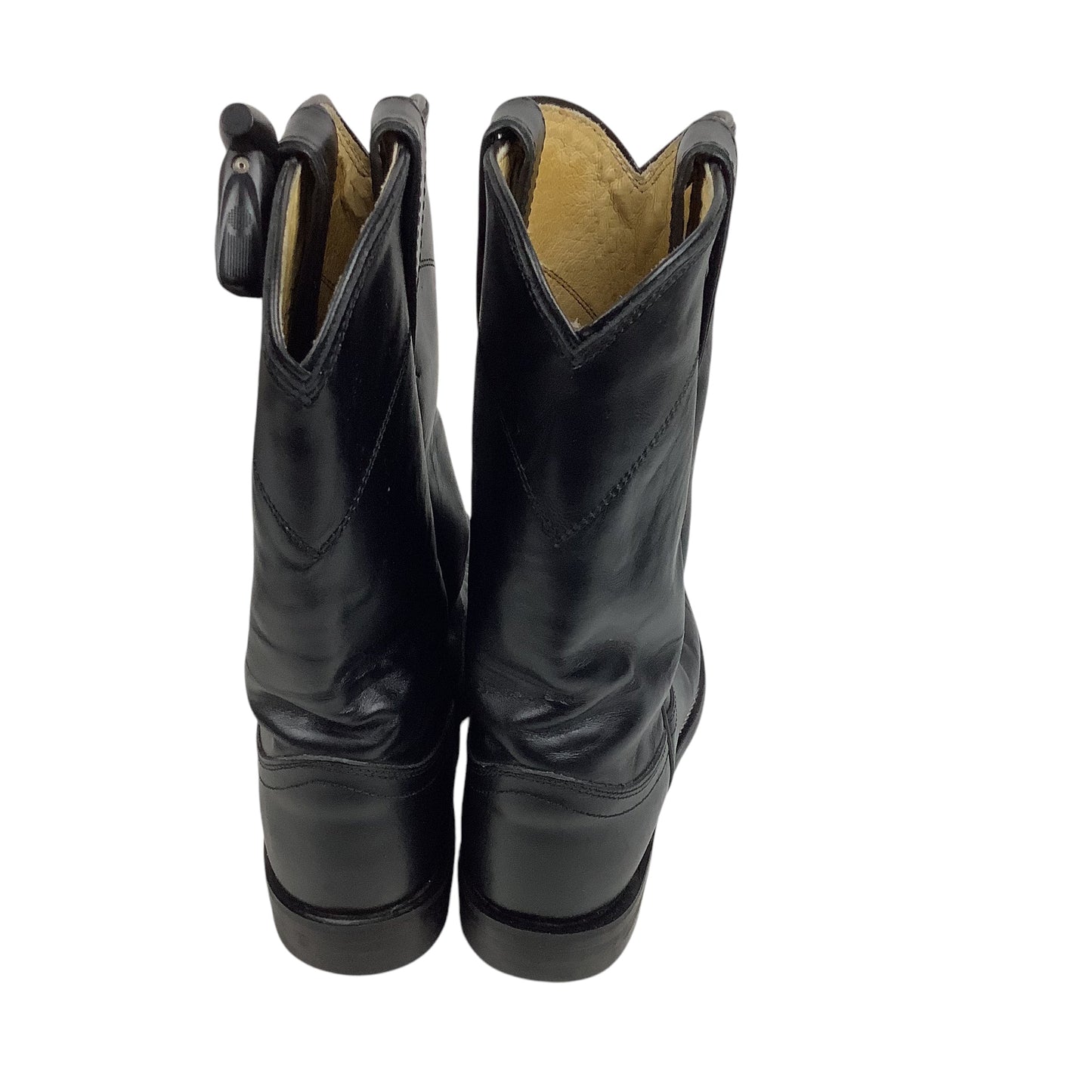 Boots Designer By Justin In Black, Size: 6.5