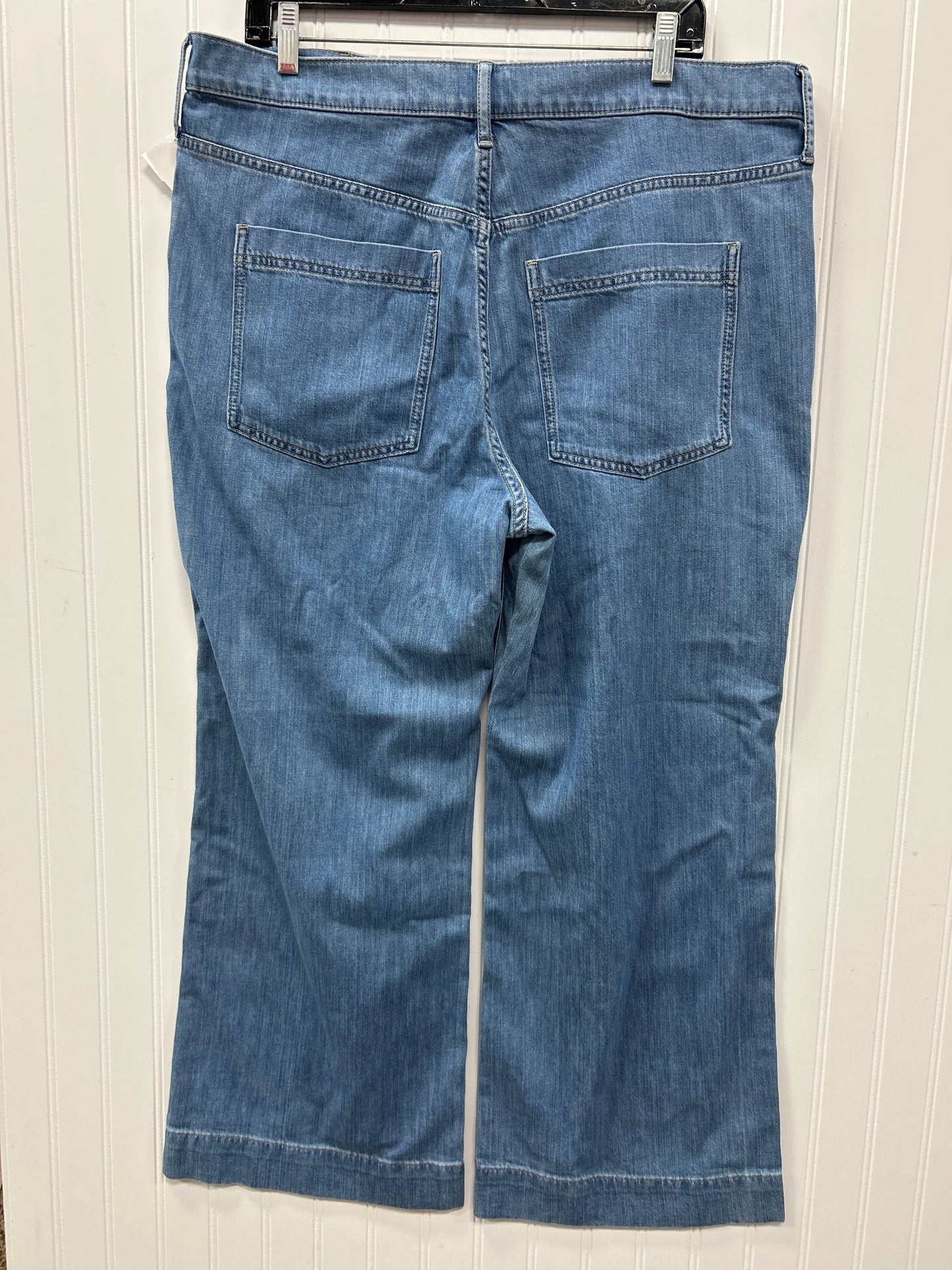 Jeans Wide Leg By J. Crew In Blue Denim, Size:14