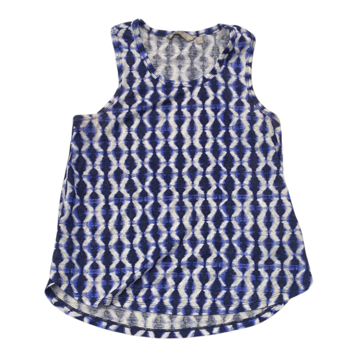 Top Sleeveless By Athleta In Blue & White, Size:S