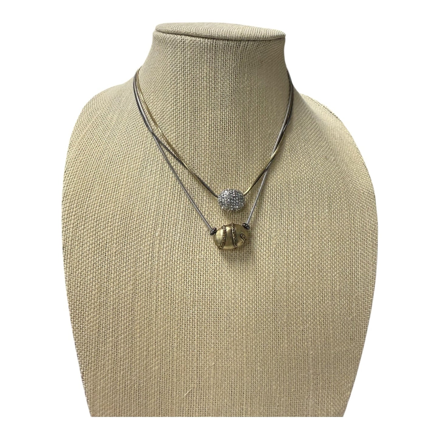 Necklace Layered By Chicos In Gold & Silver