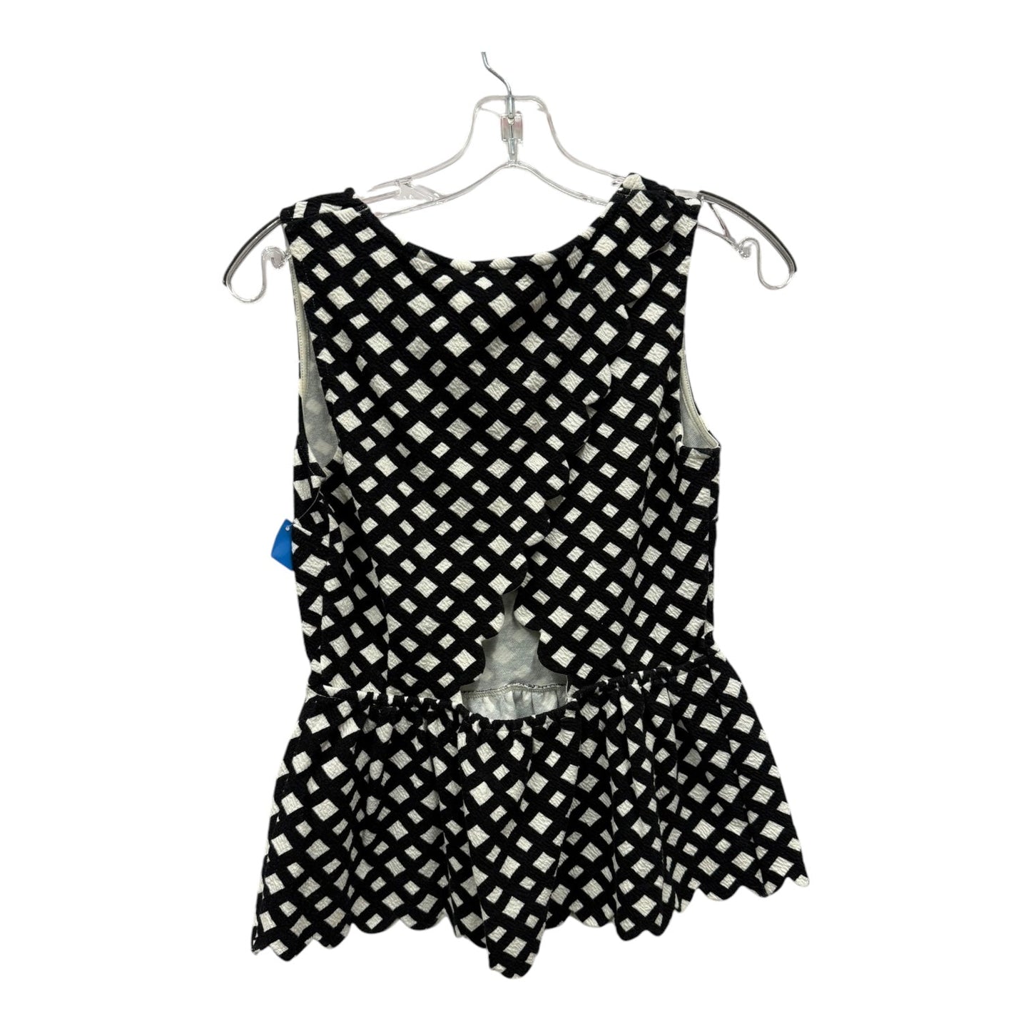 Top Sleeveless By Anthropologie In Black & White, Size:S