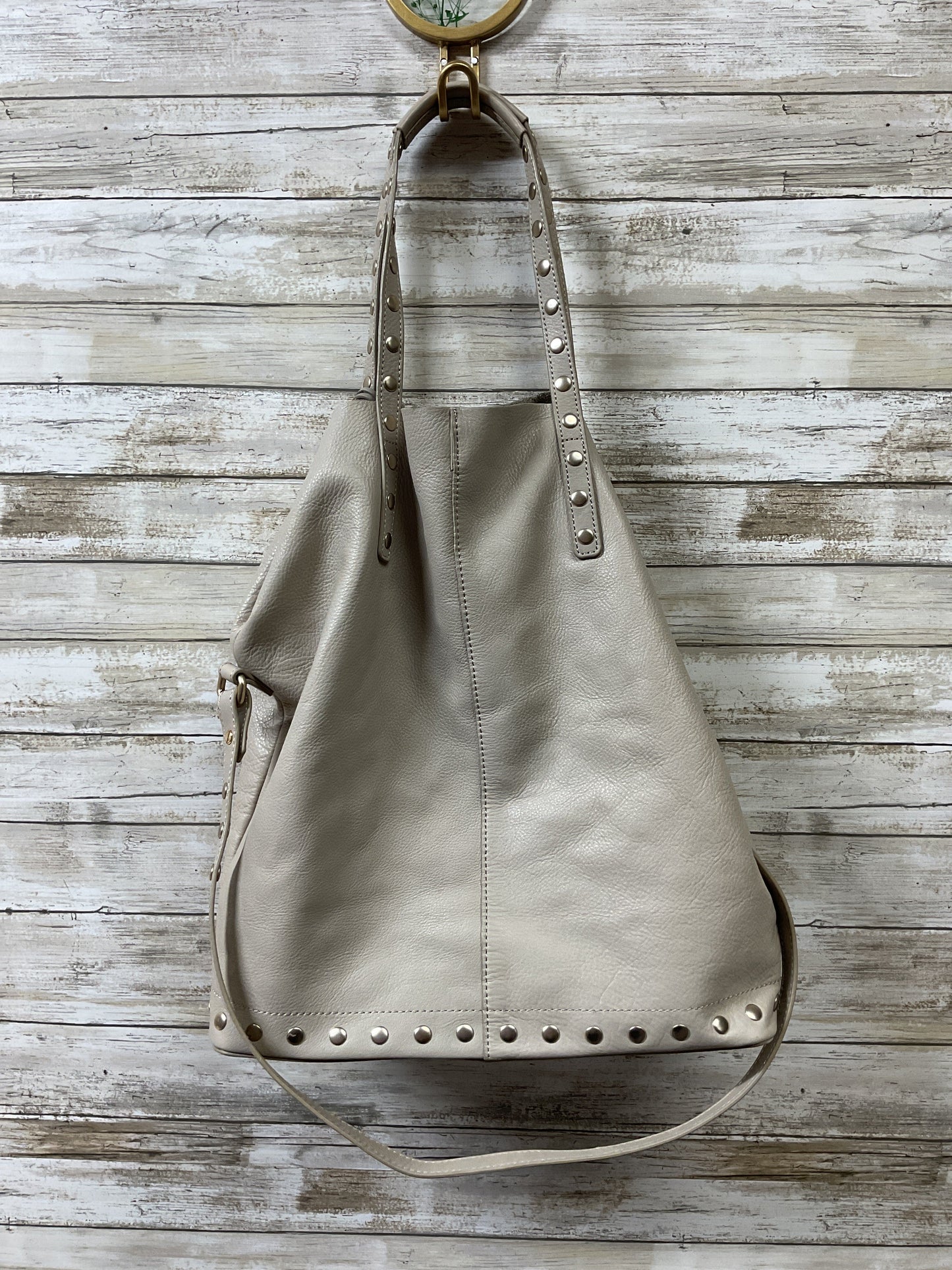 Handbag Leather By Cmb In Grey, Size:Large
