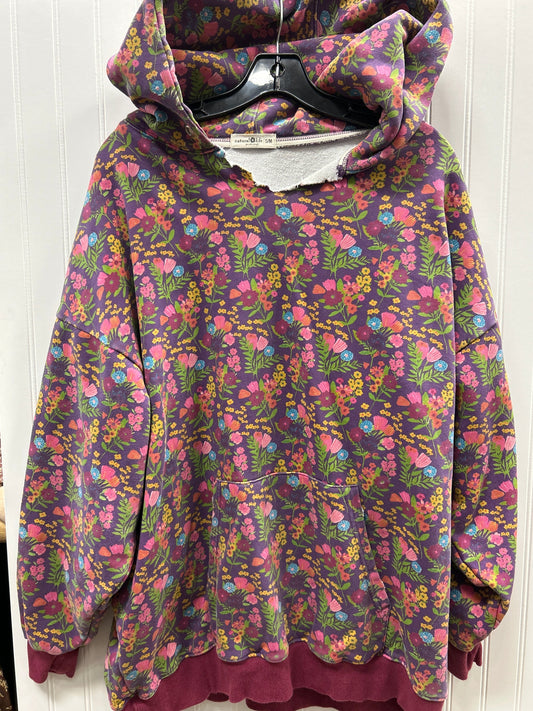 Sweatshirt Hoodie By Natural Life In Floral Print, Size:S
