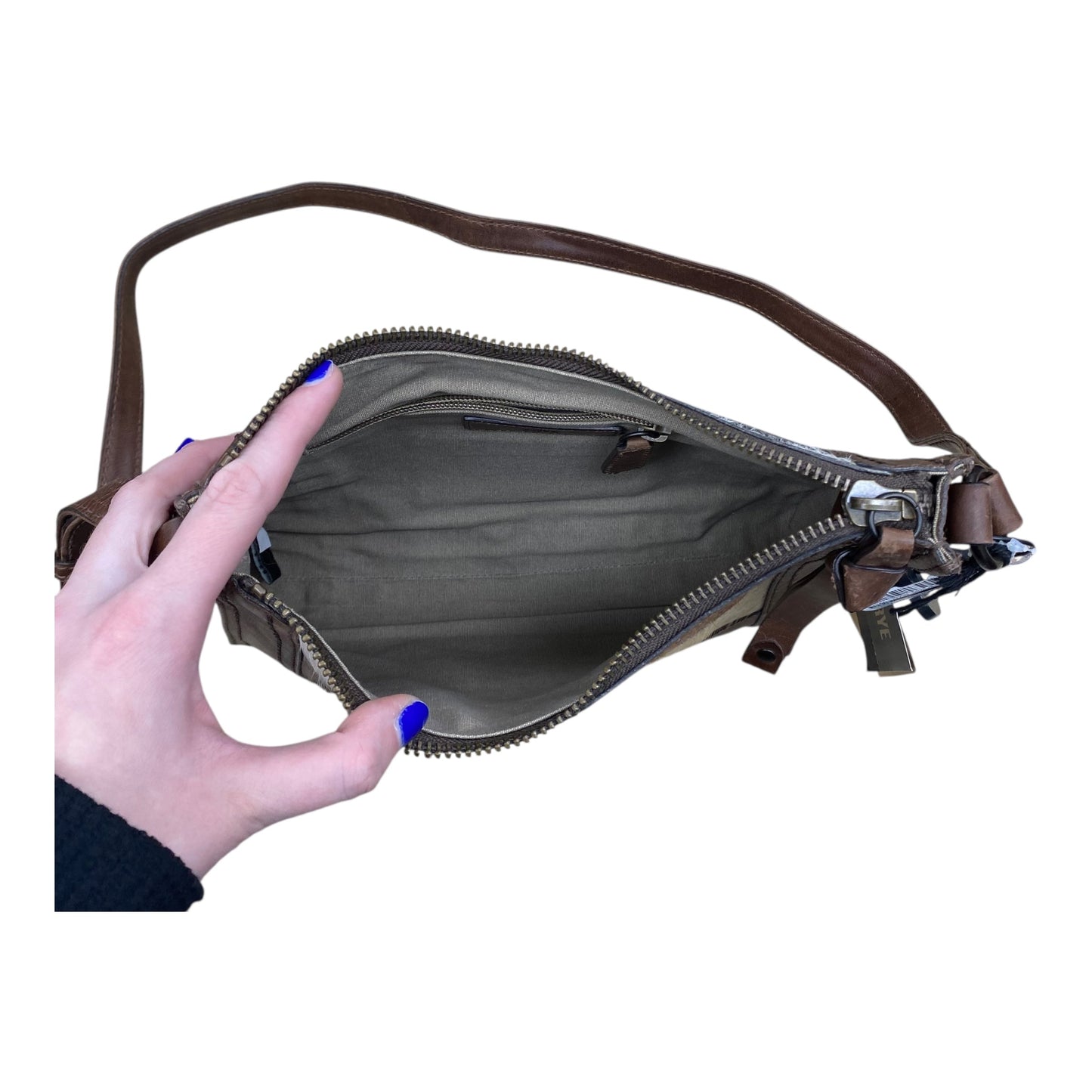 Handbag Designer By Frye In Animal Print, Size:Medium