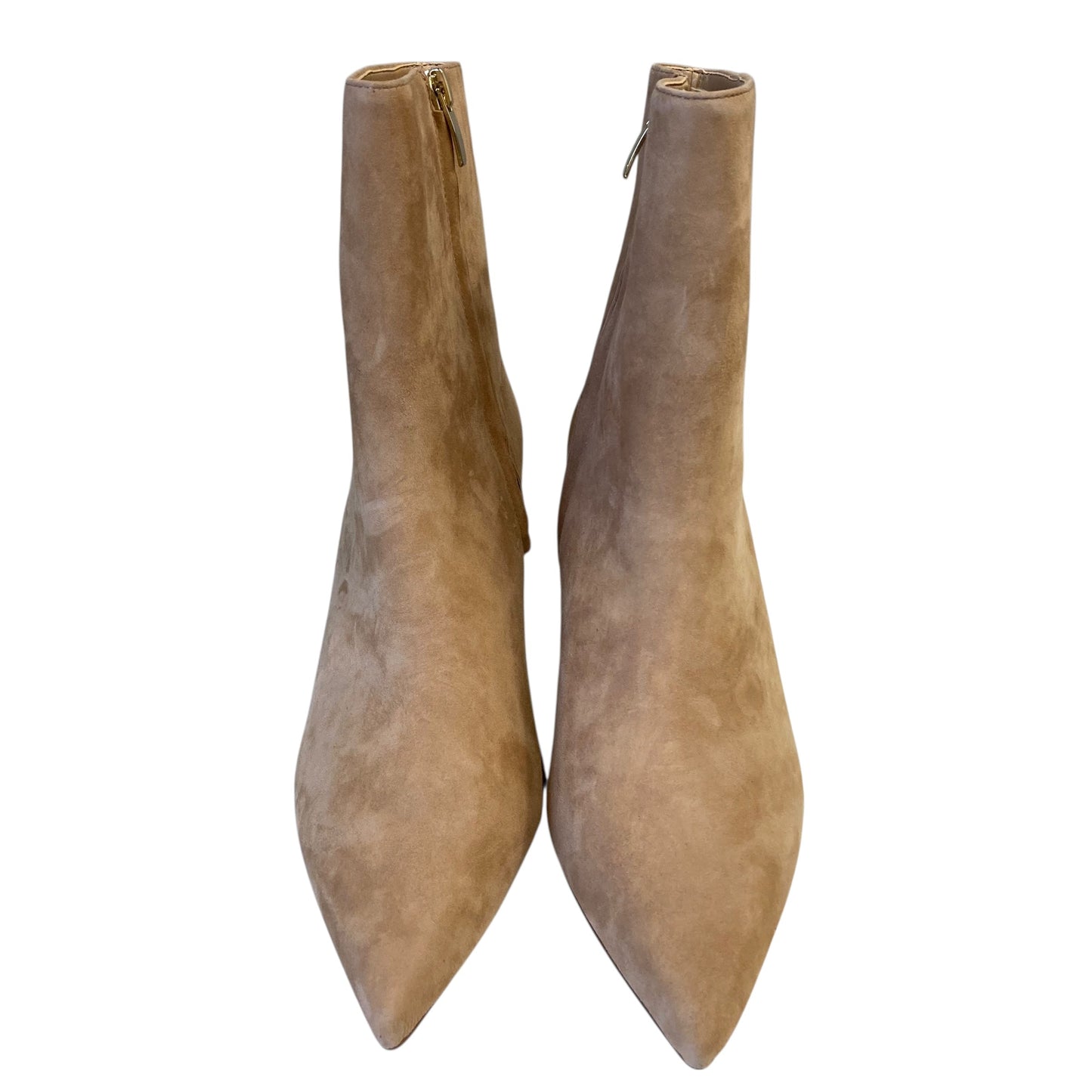 Boots Ankle Heels By Ann Taylor In Tan, Size:9