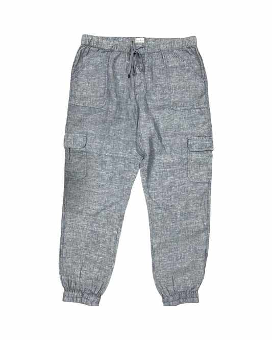 Pants Linen By Nicole By Nicole Miller In Blue, Size:Xl