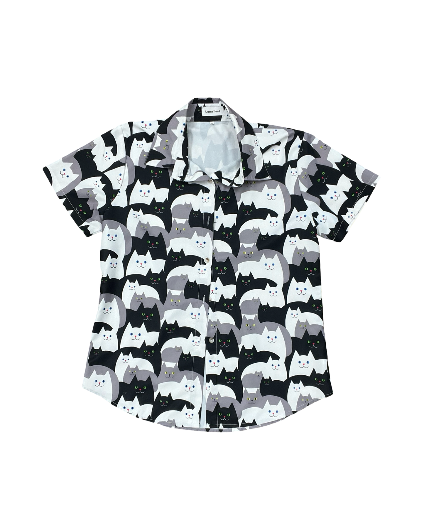 Blouse Ss By Clothes Mentor In Black & White, Size:M
